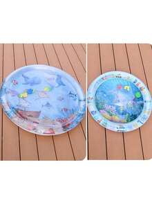 Alfombra de agua inflable para niños, alfombra de gateo y entrenamiento para bebés, juguete de almohadilla de golpeteo para bebés para promover el desarrollo sensorial y la coordinación - Como se muestra en la imagen - Ver 2