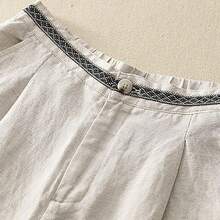 ¡RecomendadoPantalones N Para Mujer, Holgados, Casuales, De Pierna Recta¡Top de Temporada - blanco - Ver 6