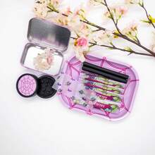 8件套吸烟配件套装，包含18cm*14cm金属托盘、110mm口味卷烟纸、双层塑料研磨器、收纳盒和卷烟器。套装齐全，适合居家聚会和户外活动。生日、节日送给朋友的完美礼物。 - 彩色 - 查看 4