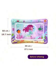 Alfombra de agua inflable para niños, alfombra de gateo y entrenamiento para bebés, juguete de almohadilla de golpeteo para bebés para promover el desarrollo sensorial y la coordinación - Como se muestra en la imagen - Ver 6