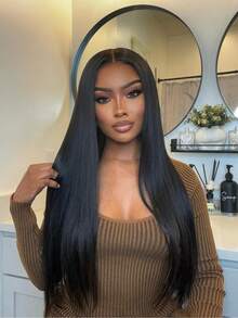 12A Human Hair Bundles 20 22 24 Inch 3 Straight Bundles Human Hair 100% Unprocessed Brazilian Remy Virgin Hair Extensions Raw Quick Weave Sew In Glossy Billion Hair Bundles Natural Black - Natural Black - View 5