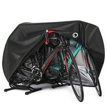 Outdoor Waterproof Bicycle Cover For 1 Or 2 Bikes, Rain-Proof, UV-Resistant, Dust-Proof, Windproof, With Lock Hole, Suitable For Mountain Bike, Road Bike, Electric Bike, Heavy Duty Bike, Bicycle Accessories, Riding Gear, Sun Shade, Rain Cover, Thick & Large Capacity, Perfect For Motorcycle Parts, Bicycle Supplies, Off-Road Gear, Outdoor Sports, Outdoor Activities, Household Essentials, Gifts For Men, Gifts For Women, Personalized Gifts - Black - View 12