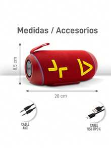 Bocina Bluetooth Con funcion TWS - Azul - Ver 3