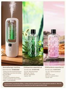 A White Minimalist Automatic Essential Oil Diffuser With Romantic Multi-Color Ambient Lighting And 5 Adjustable Working Modes. This USB Rechargeable Aromatherapy Diffuser Can Serve As An Electric Air Freshener For Hotel, Home, Bedroom, Living Room, Office, Pet Room, And Bathroom Odor Elimination. - White - View 28