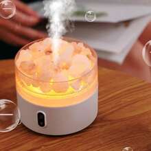 Difusor De Aromaterapia Con Lámpara De Piedra De Sal Humidificador Inteligente Niebla Suave USB Para Escritorio Oficina Hogar Dormitorio Y Coche - 1PC - Ver 2