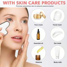 Stainless Steel Gua Sha Tool For Women, Face & Body Lymphatic Drainage Massager, Metal Skin Tightening Facial Massage For Eye Neck, Beauty Skin Care Home Spa Travel Gift Set. - 1 - 查看 2