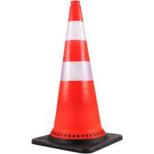 Safety Cones 8 X 30" Traffic Cones PVC Orange Construction Cones Reflective Collars Traffic Cones With Black Weighted Base Used For Traffic Control Driveway Road Parking And School - 8 X 30" - View 8