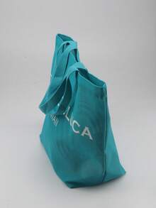 1pc Mesh Beach Bag, Transparent Student Handbag, Shoulder Tote Bag For Outing, Shopping, School Supplies - C - View 2