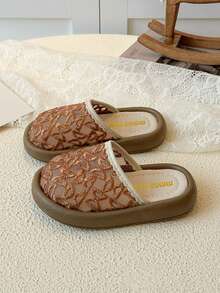 2026 New Girls Sandals, Breathable Mesh, Comfortable Flat, Non-Slip Soft Bottom, Fashionable Slip-On, Suitable For Kids & Teens - Brown - View 2