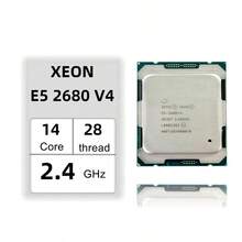 intel 英特尔至强 E5 2680 V4 2680V4 CPU 2.4GHz 14 核 120W LGA 2011-3 处理器 无风扇 无原包装盒 - 黑與白 - 查看 3
