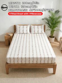 Bộ ga trải giường in họa tiết 2/3 món (1 ga trải giường + 1/2 vỏ gối, không kèm ruột gối), chất liệu bảo vệ nệm thân thiện với da, vỏ nệm in họa tiết, mềm mại và thoáng khí, nhiều kích cỡ phù hợp với giường đơn/đôi/nữ hoàng/vua, dùng được cả bốn mùa, có thể giặt máy, trang trí nhà cửa, trang trí phòng ngủ. - Nhiều màu - Xem 31