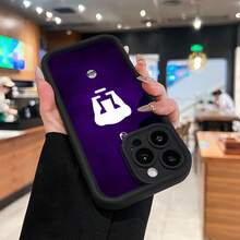 Logotipo de Pumas sobre fondo morado y blanco. Esta elegante funda negra es compatible con Samsung, Apple, VIVO, OPPO, , Transsion, ,  y Honor. Fabricada en silicona TPU, ofrece protección contra golpes y caídas, además de una sensación superior. Es un regalo ideal para familiares, amigos y seres queridos, y la opción perfecta para San Valentín y Año Nuevo. - Negro - Ver 2