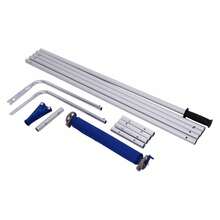 COSTWAY Extendable Lightweight Aluminum Snow Removal Tool Snow Shovel Roof Rake, Blue - A - View 5