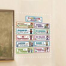 8pcs/16pcs English Words Of Weekdays, Months, Seasons, Weather Educational Cards, Classroom Decor - Multicolor - View 12