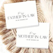 1pc Bride's Family Thanksgiving Design Wedding Greeting Card, Suitable For Wedding Card, Gift Card, Thank You Card, Birthday Card, Christmas Card, Wedding Party, Graduation Party And Other Occasions, With Envelope - Multicolor - View 1