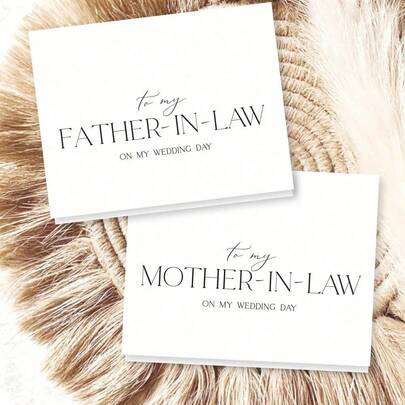 بطاقة زفاف مؤثرة لحماة الأم وحماة الأب مع تصميم تقدير العائلة، مثالية كبطاقة هدية للزفاف، بطاقة تهنئة، بطاقة شكر، بطاقة عيد ميلاد، بطاقة عيد الميلاد، بطاقة حفل الزفاف، بطاقة تخرج، لأي مناسبة مع مغلف