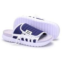 Asuna 3.0 Casual Polyester Lace-Up Outdoor Slippers - Blue and White - View 3