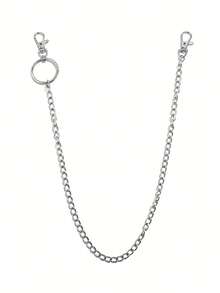 1件装时尚白色K极简双层朋克嘻哈腰链，适合女性参加夏季派对、秋季上学、万圣节等场合 - 白色 - 查看 17