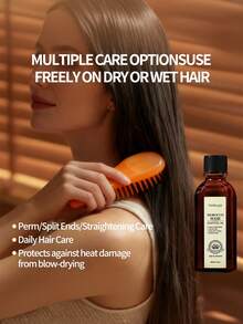 1 Bottle 60ml Moroccan Fragrance Hair Oil, Aromatherapy Smoothing, Frizz Control, Split End Repair, Strengthening, Adds Shine - Multi Scents - View 3