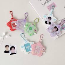 1pc Wing Star ID Card Holder, Fangirl Photo Frame Pendant For Bag - Star Wing Card Holder - View 3
