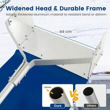 COSTWAY 6M Aluminum Snow Roof Rake Snow Removal Tool Adjustable Widened Head Design, Blue - A - 查看 6