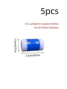[1pc/5pcs] Sweater Knitting Counter, Knitting Needle Crochet Auxiliary Tool, Easy Operation, Unlikely To Forget [Large Red/Blue Handmade Knitting Counter], Red/Blue Handmade Knitting Tracker - Counter - View 9