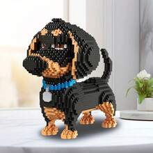 3700 piezas Juego de bloques de construcción, Perro salchicha lindo, Perro mascota, Regalo de vacaciones, Decoración de habitación para Navidad, Halloween - Multicolor - Ver 6