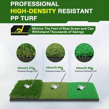 Golf Practice Net With Turf Mat - Durable Golf Hitting Aid For Backyard Driving Chipping Swing Training - Black - View 5