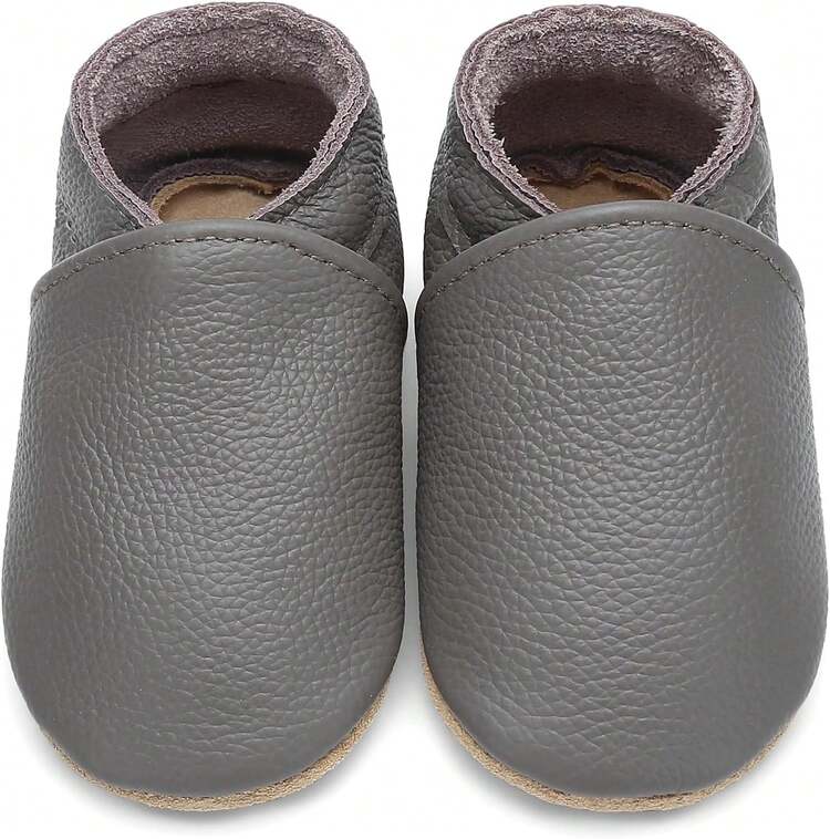¡RecomendadoBotines de piel genuino para bebé, suela suave, zapatos de caminar para niños pequeños, flexibles y transpirables para primeros caminantes, niños y niñas¡Top de Temporada - Pizarra - Añade 9