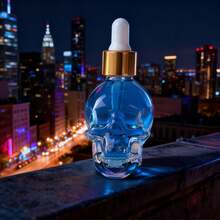 FLATPEA 2pcs Men's Skull Fragrance Set, 30ml, Includes Azure Fragrance And Ocean Breeze Scent, Alcohol-Free, Long-Lasting Fresh & Natural Aroma, Fashionable & Elegant Design, Suitable For Whole Body, Versatile For Various Occasions, Can Be Used Together, Ideal Gift For Holidays And Parties - Skull Perfume Oil - View 7