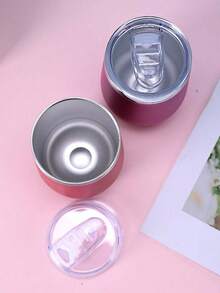 Cốc cà phê giữ nhiệt 350ml/12oz, cốc đáy cong bằng thép không gỉ, cốc đựng đồ uống đa năng dùng trong gia đình, bình nước giữ nhiệt nhiều lớp chống rò rỉ với tay cầm và nắp hình quả trứng. - Nhiều màu - Xem 8
