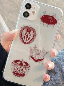 50张可爱红色苹果图案防水乙烯基贴纸，适用于笔记本电脑、水杯、剪贴簿、手机壳、吉他、水壶、自行车等工艺品爱好者 - 粉色 - 查看 8