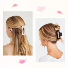 12个装 3.5英寸 中号发爪夹，适用于女性各种发质，包括厚发和细发，强力定型哑光香蕉夹 - 彩色 - 查看 4