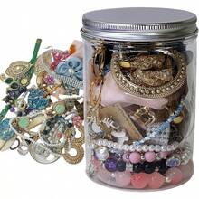 Mystery Jewelry Canister Set (1-5 Pieces) - Surprise Jewelry Box (Women's Edition) Includes Mystery Canister Gift Box With Necklace/Earrings/Ring/Bracelet/Keyring/Hair Clip Unique Holiday Gift, White Edition - Random 1-5 pieces - 查看 6