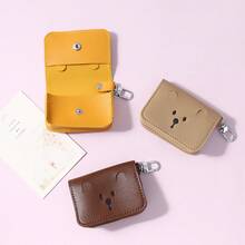 New Creative Leather Bear Coin Purse Cute Bag Pendant Car Keychain Key Chain Mouth Red Envelope Headphone Bag Pendant - Multicolor - View 6