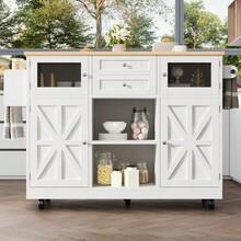 Mobile Storage Islands - White - View 3