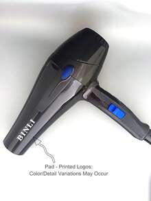 1pc Nylon Shockproof Housing Hair Dryer With 2 Nozzles, High Airflow One-Button Control High Power Blow Dryer, Random Nozzle Style, UK Plug - UK Plug(220-240V) - View 11