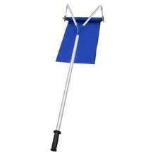 COSTWAY Extendable Lightweight Aluminum Snow Removal Tool Snow Shovel Roof Rake, Blue - A - View 1