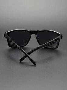 Kính râm gọng nhựa hình chữ nhật màu đen kiểu retro, thiết kế cổ điển dành cho các hoạt động thể thao ngoài trời, đạp xe, du lịch, bãi biển, lái xe, câu cá, chống tia UV mùa hè. - màu đen - Xem 4