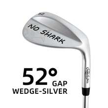 WUDAY Cuña de lob para golf diestro - Diseño de acero inoxidable con centro de gravedad bajo, con forma de tiburón, opciones de loft de 52°/56°/60°, mejora la precisión de los golpes, cuña de lob de lanzamiento alto, equipo de golf | Club de golf de moda - Plateado - Ver 10