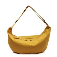 Túi tote nylon dung tích lớn dành cho nữ, túi đeo vai chéo đa năng mới năm 2025, túi đeo vai tối giản phong cách thường ngày, túi messenger rộng rãi màu trơn thời trang cho mùa xuân/hè. - Nhiều màu - Xem 16