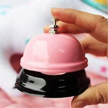 ZAKA Premium Metal Pink Press Bell, Professional Bar Service Bell Desk Call Bell For Home Cafe Hotel, Classroom Answer Buzzer Table Bell For Student Quiz & Game, Pet Training Feeding Bell Ring Bell For Dogs Cats, Durable Summons Bell Hand Bell For Office Reception & Daily Use, Creative Multi-Scene Table Bell Perfect As Student Gift & Prize - 1PC - View 9