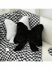 Decorative Lace Bow Throw Pillow, Soft & Cute, Suitable For Bed, Sofa And Bedroom, Essential Home Decor Cushion For Autumn/Winter, Perfect Gift For Birthday, Wedding And Giving To Family/Friends, Flannel Decorative Pillow, Ornament, Home Decor - one-size - View 6