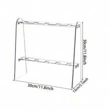 FINGERINSPIRE 2-Tier Acrylic Champagne Glass Rack - Desktop Stemware Hanging Display Holder With 10 Slots - Transparent - Multicolor - View 8