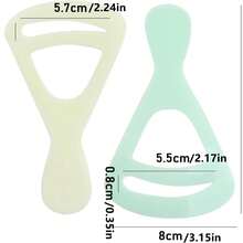 2 Pcs Eyebrow Stencils, Reusable Eyebrow Template Eyebrow Guide Eyebrow Shaping Kit, 2 Styles Eyebrow Stencil Eyebrow Stamp With Handle Eyebrow Positioning Tool - Multicolor - View 6