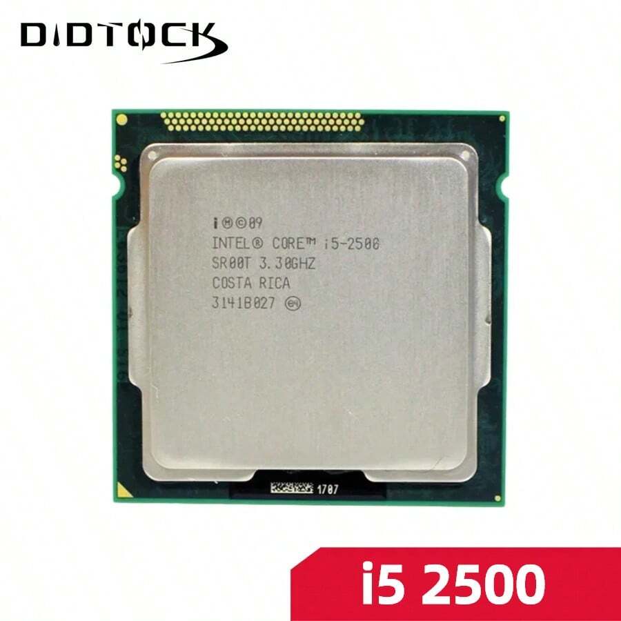 Prosesor Intel Core i5 2500 CPU 3.3Ghz 4-Core LGA 1155 TANPA KIPAS Tanpa Kotak Asli - Hitam dan Putih - View 1