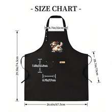 1 Piece, Polyester Apron - Durable Polyester Fabric Apron - Suitable For Home Cooking, Restaurants, Food Carts, Aprons, And Food Service Attire - AZX0001 - Xem 5