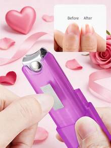 J·FOCUS 4件套美甲护理套装，高端精致防溅指甲钳礼盒套装 - 包括大小指甲钳（配心形珠链）、伸缩指甲锉和不锈钢指甲抛光块，多功能美甲护理4件套，防溅指甲钳+伸缩指甲锉+抛光块 - 彩色 - 查看 10