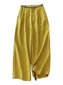 ¡RecomendadoPantalones N Para Mujer, Holgados, Casuales, De Pierna Recta¡Top de Temporada - blanco - Ver 2