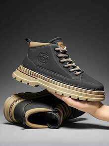 Multifunctional Casual Shoes, Men's Shoes, Fashionable Boots, Outstanding Appearance And Comfortable - Grey - View 4